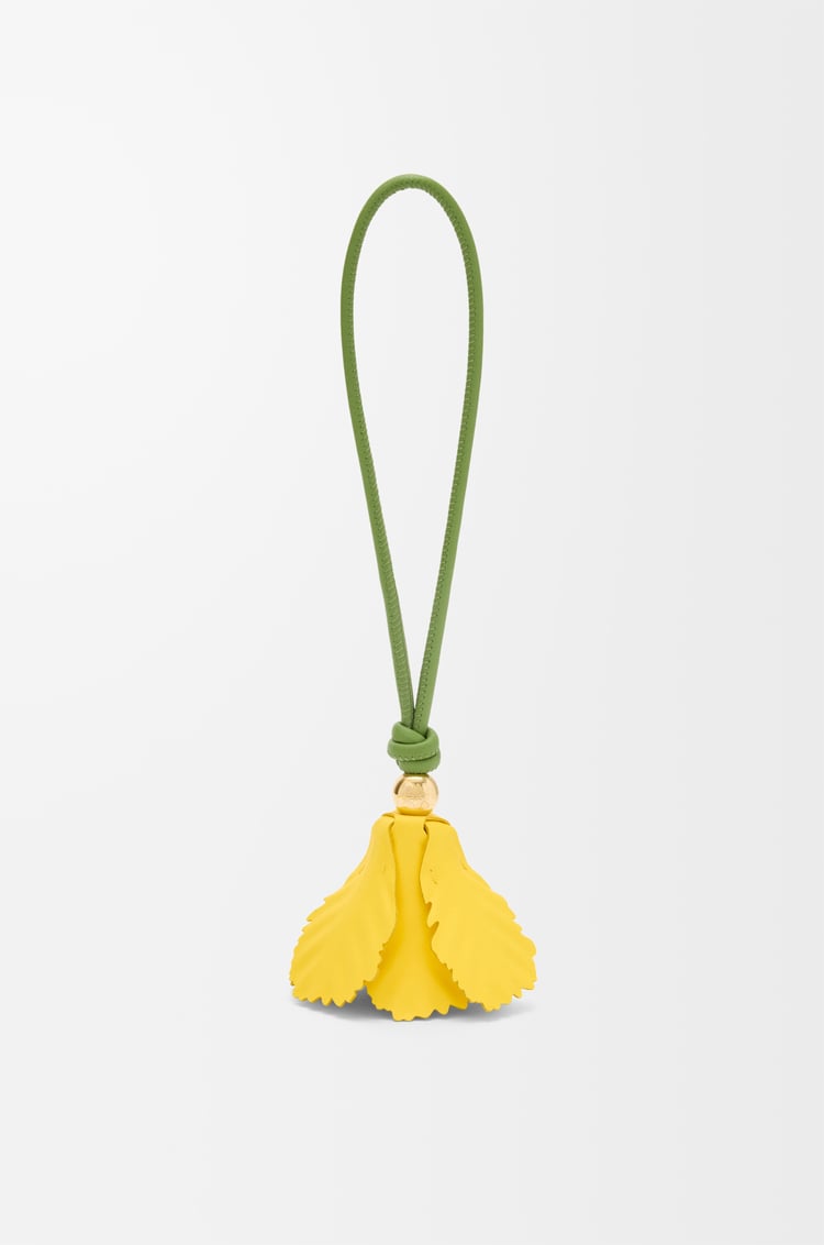 LOEWE Charm Tulip en piel de ternera clásica Amarillo