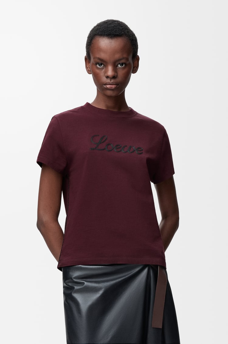 LOEWE T-shirt décontracté en coton Bordeaux