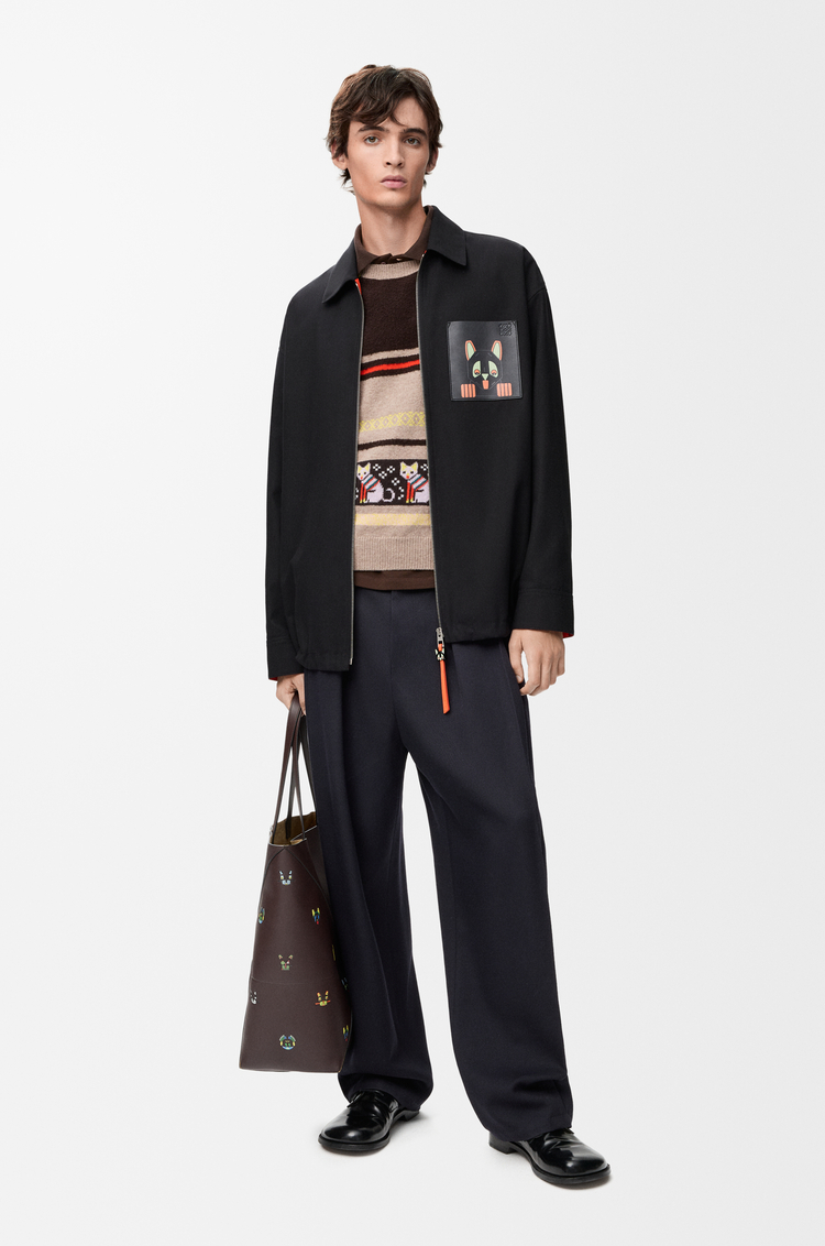 LOEWE Overshirt in cotton Black/Orange