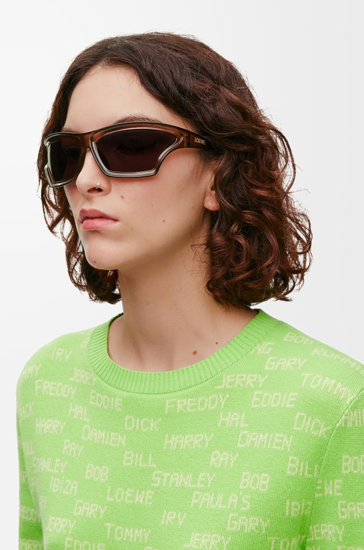 LOEWE Arch Mask sunglasses Transparent Brown