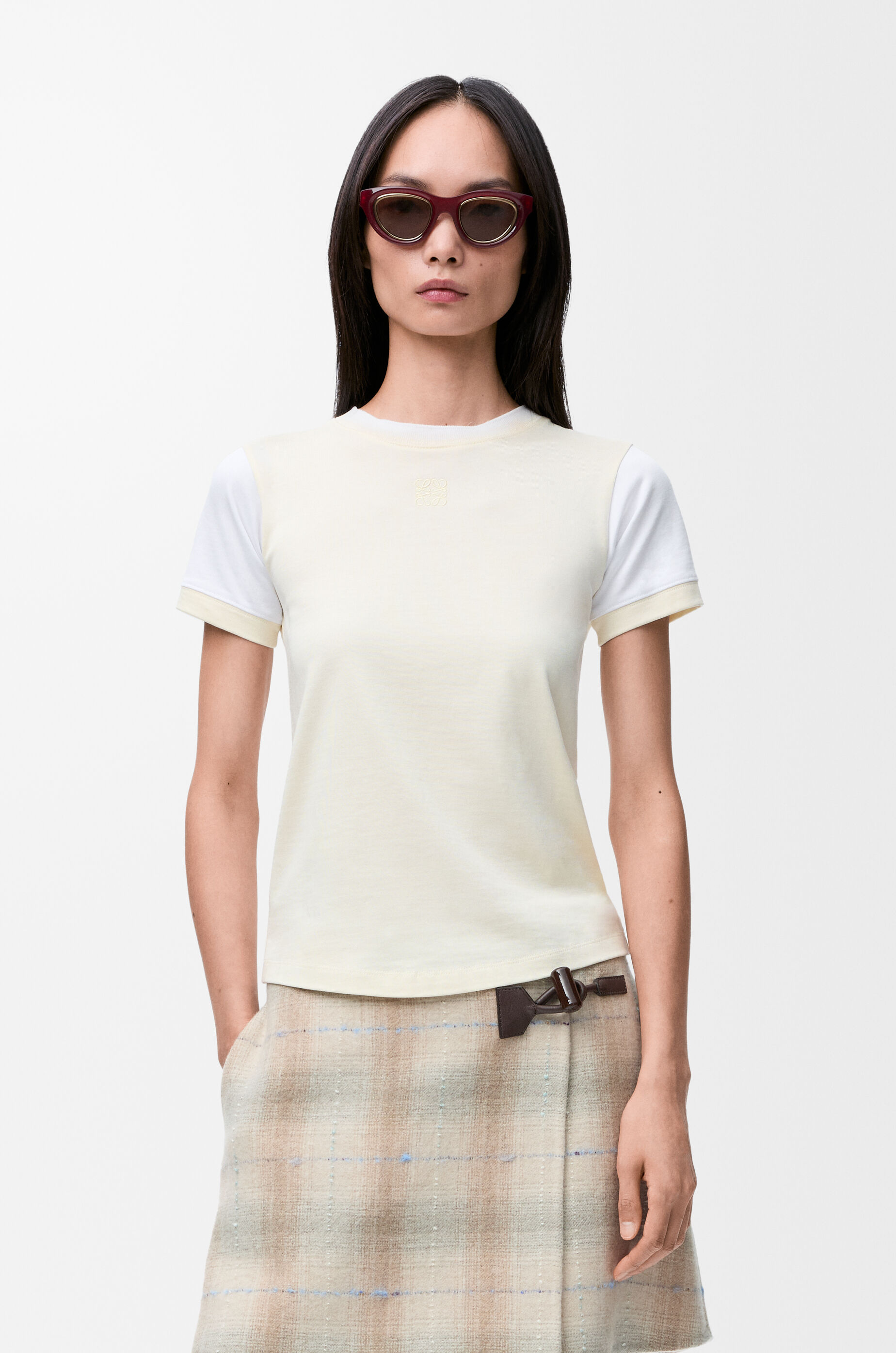 【人気モデル】 ロエベ クロップド ポロシャツ ベージュ サイズ XS コットン スモールフィット Tシャツ（コットンブレンド） ベージュ - ロエベ