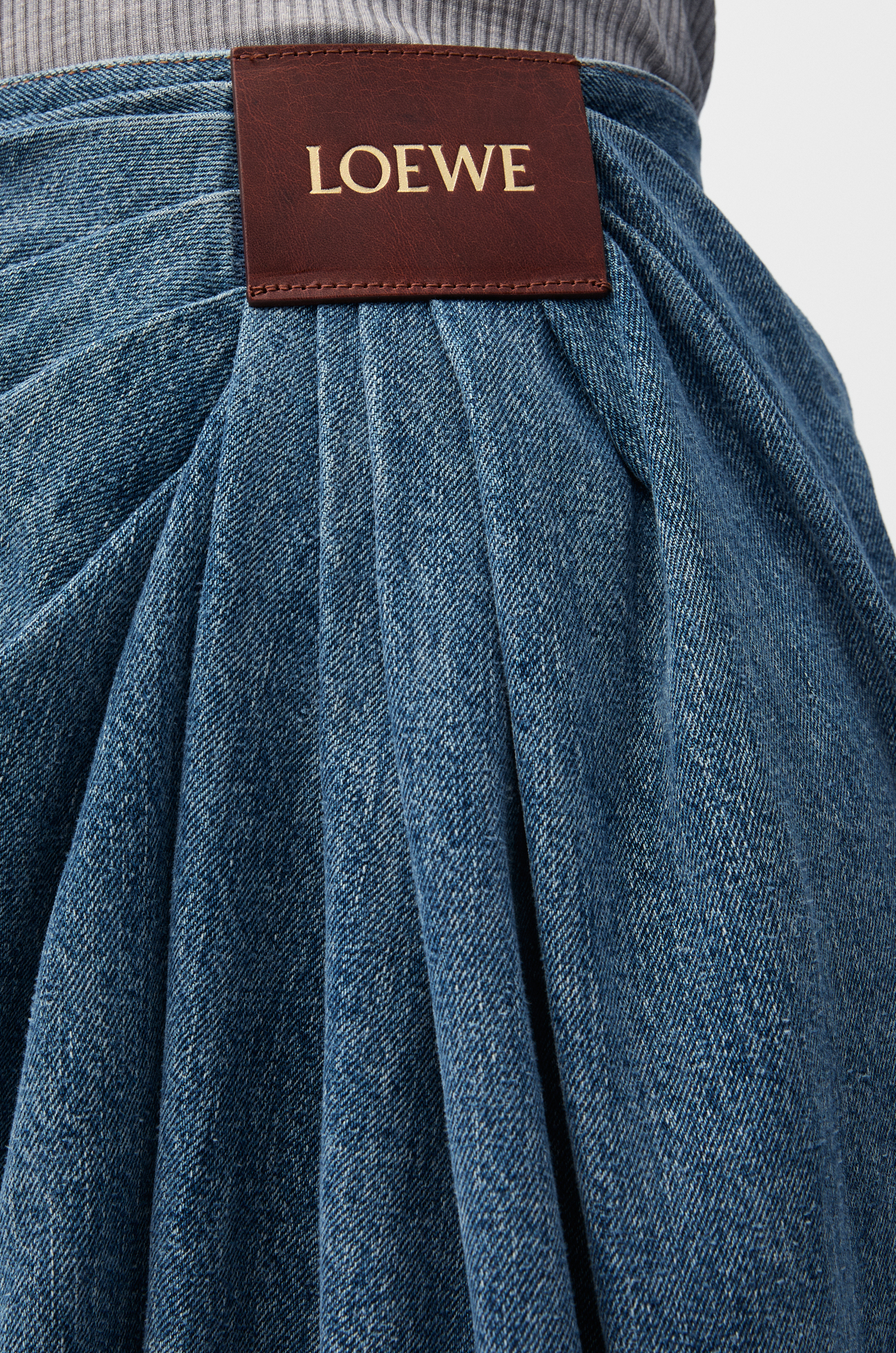 LOEWE Draped jeans in denim Indigo Blue plp_rd