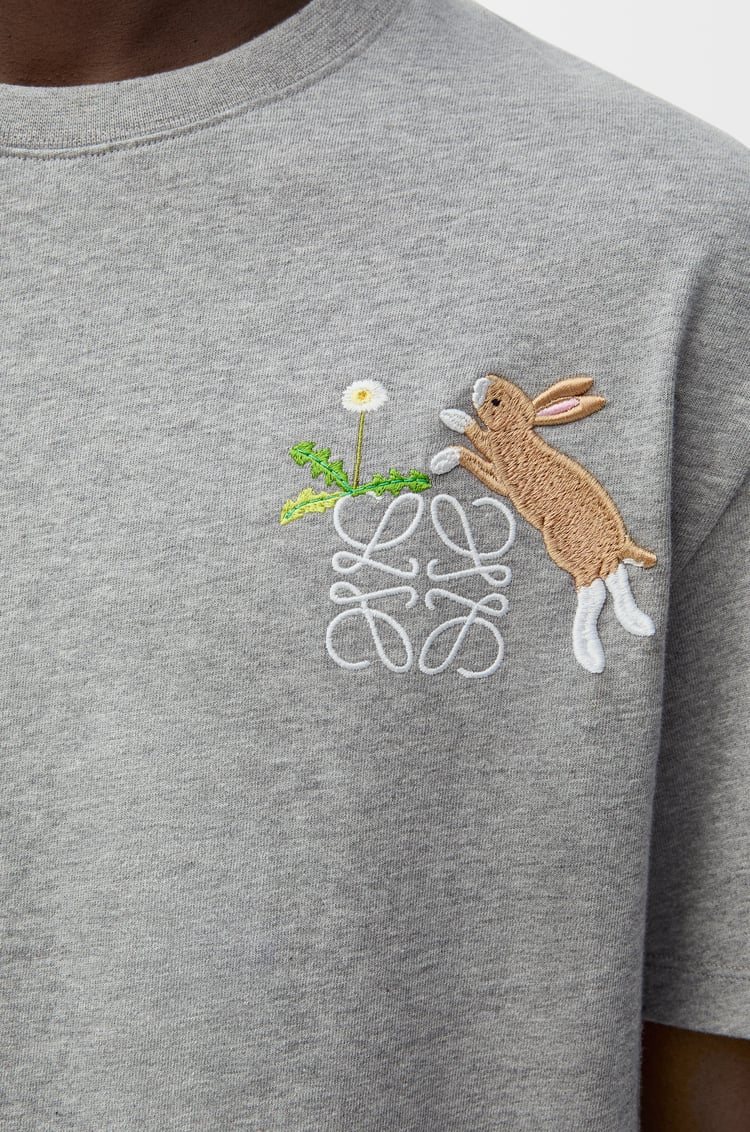 LOEWE Relaxed fit T-shirt in cotton Grey Melange