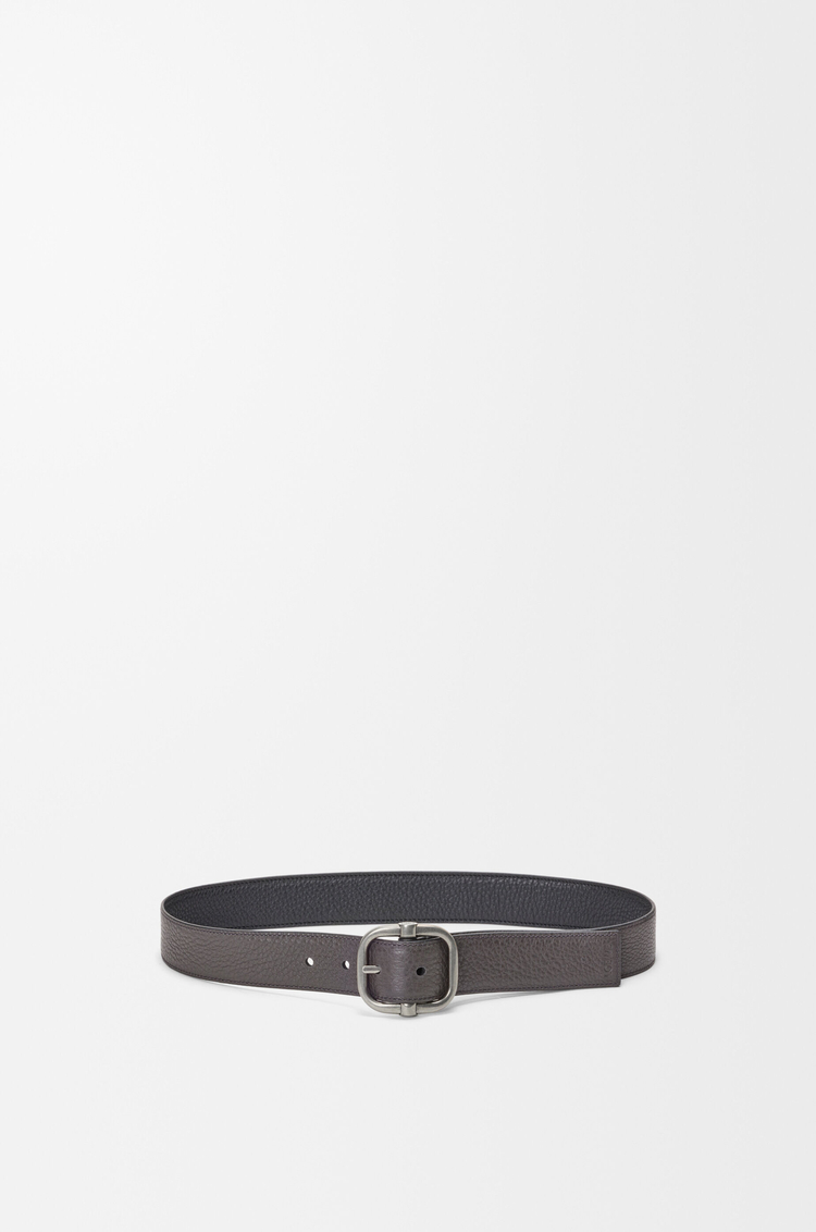 LOEWE リバーシブル ループ ベルト（サプルグレインカーフ） ブラック/ダークグレー/ヴィンテージパラジウム