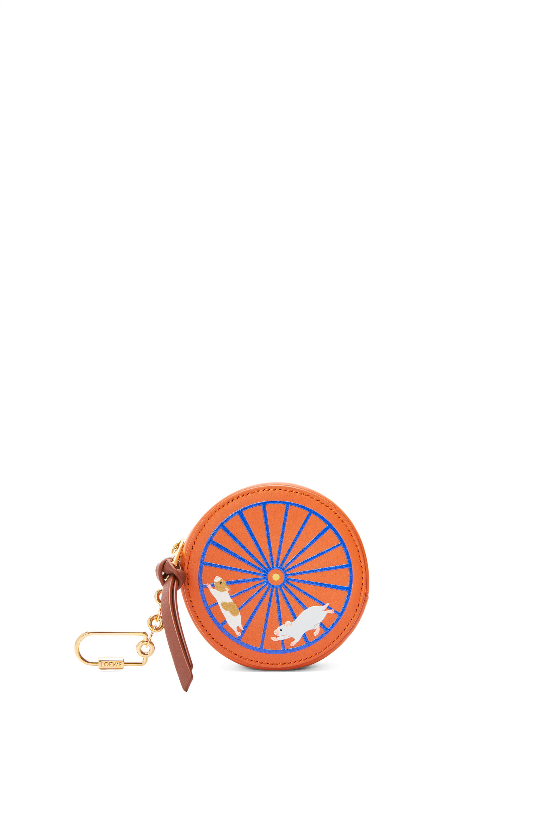 Hamster large cookie coincase in nappa calfskin Maple Orange LOEWE