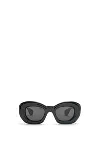 LOEWE Gafas de sol Inflated estilo mariposa en nailon Negro Brillante