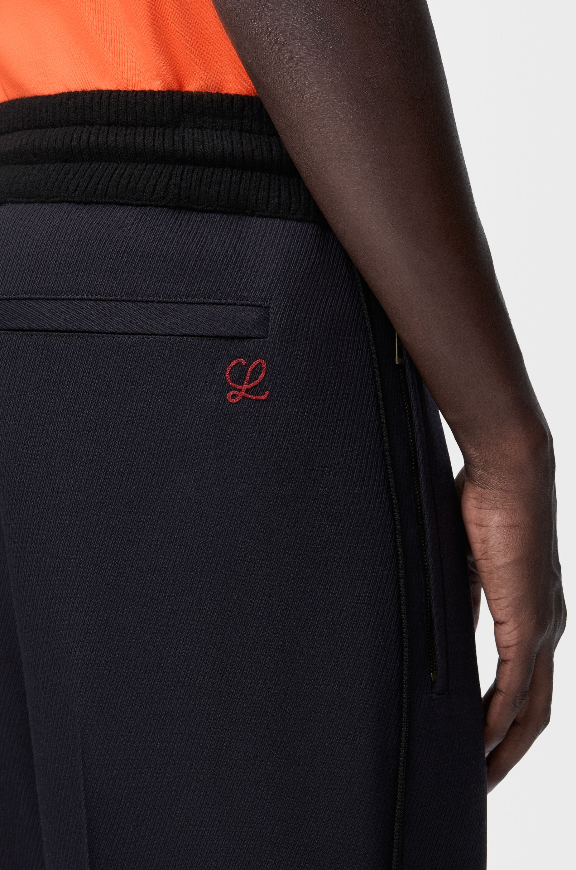 LOEWE　ロエベ　ドローストリング トラウザーズ（ウール） ドローストリング トラウザーズ（ウール） ブルー - LOEWE