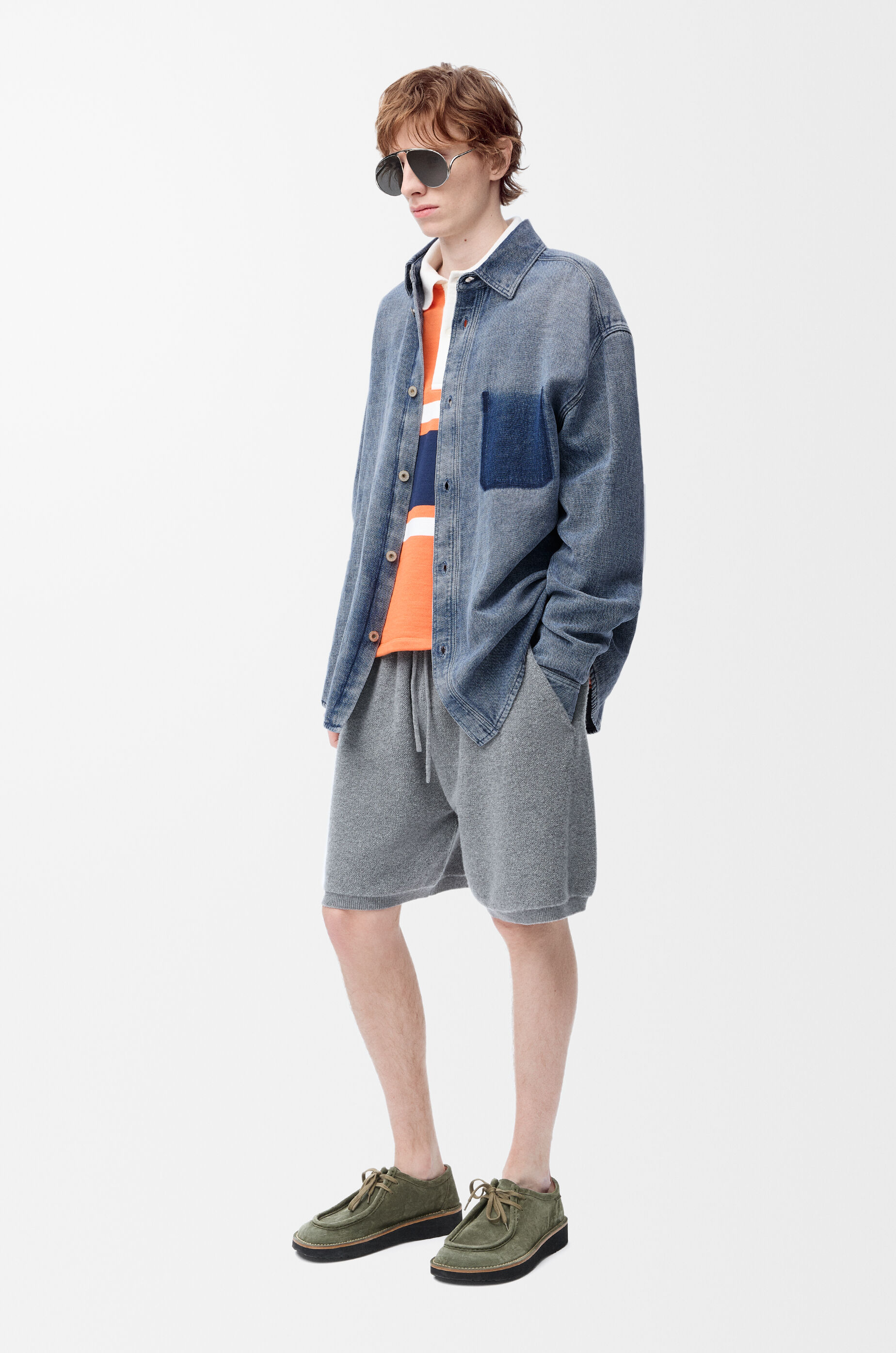 シャツ（コットン&リネン） グレー - LOEWE