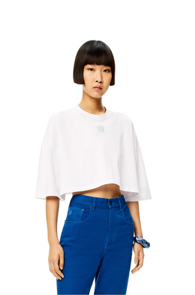 LOEWE Cropped Anagram T-shirt in cotton White plp_rd