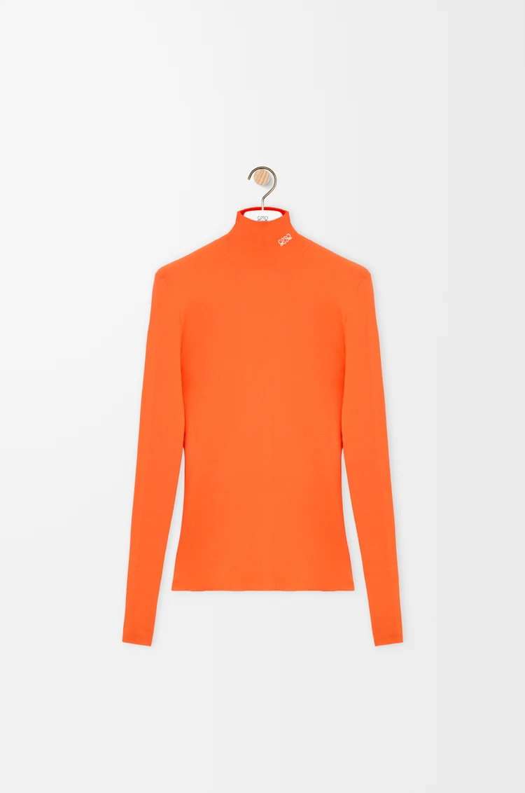 LOEWE Top en mezcla de viscosa Naranja