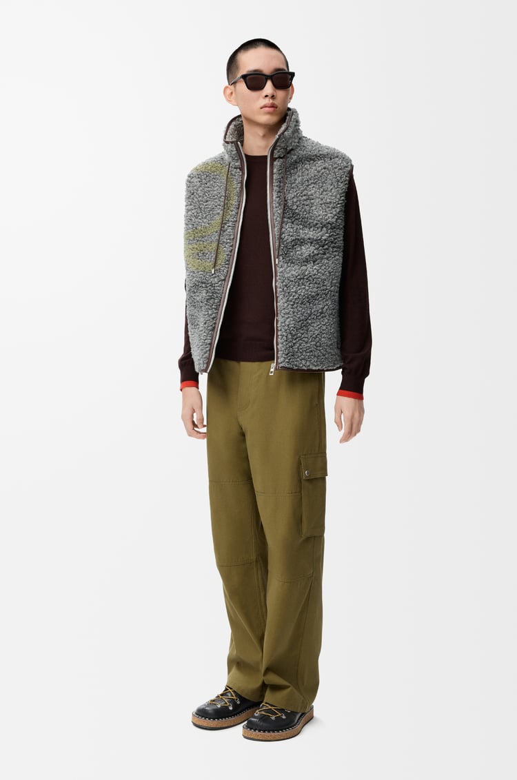 LOEWE Pull en laine Marron/Orange