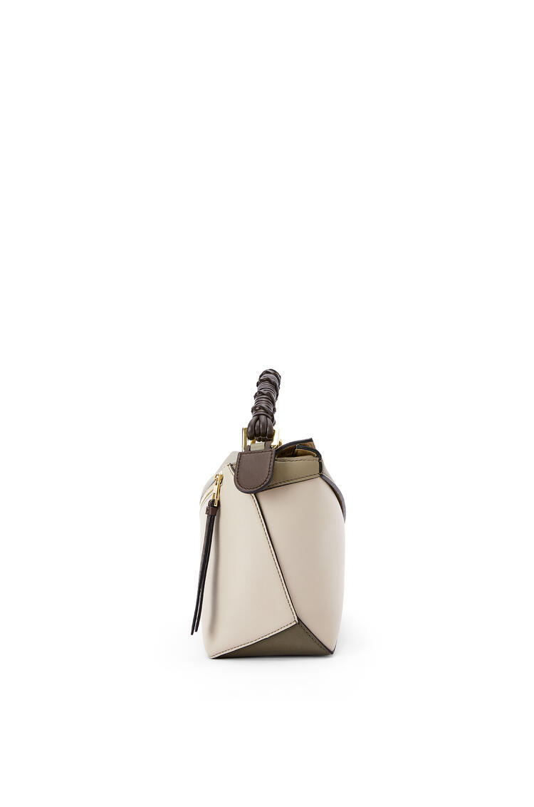 LOEWE Small Puzzle Edge bag in nappa calfskin Laurel Green/Light Oat