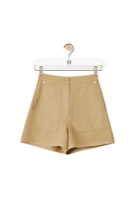 LOEWE Shorts in linen and cotton Sand