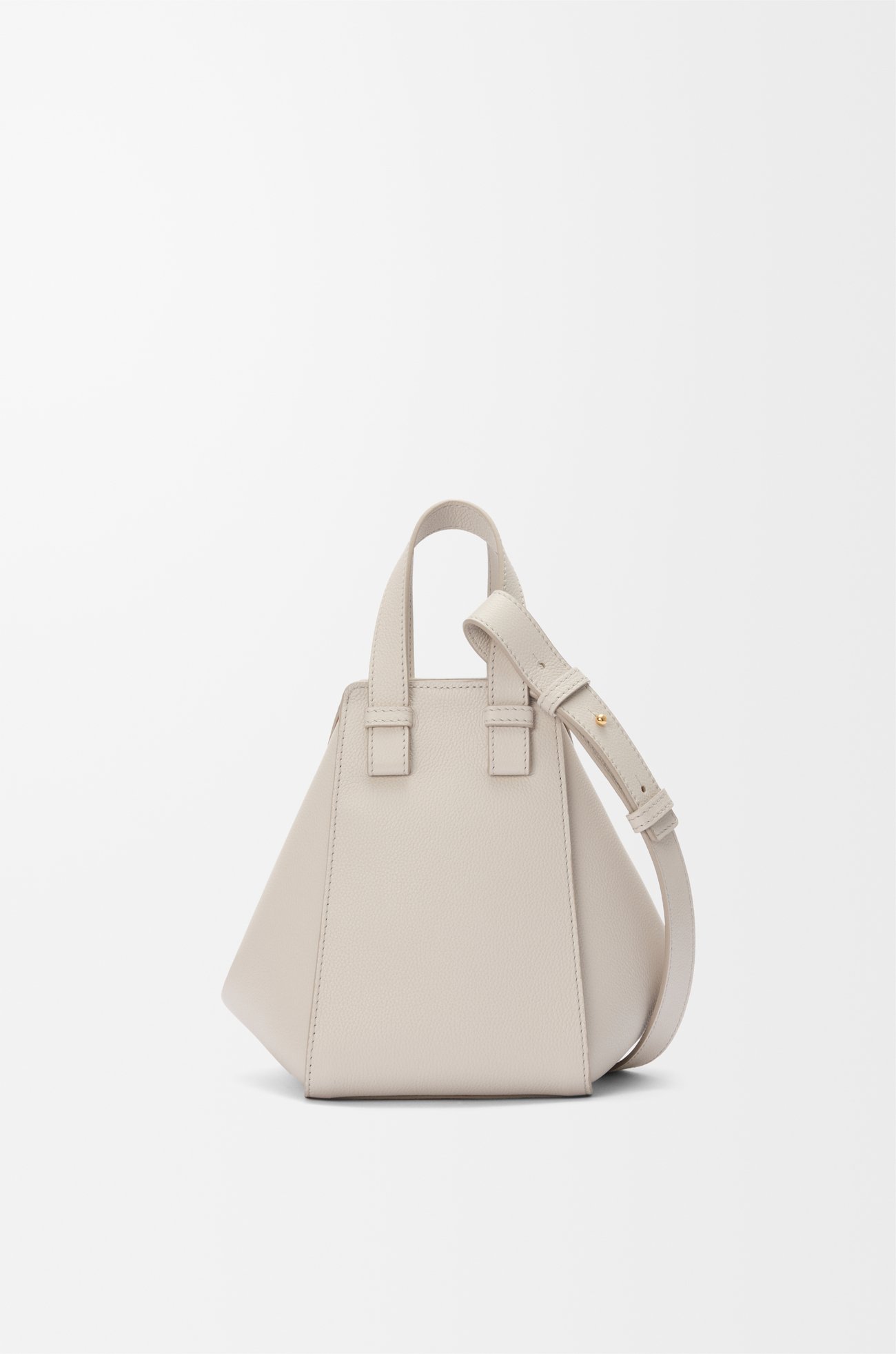 LOEWE Compact Hammock bag in soft grained calfskin Light Ghost