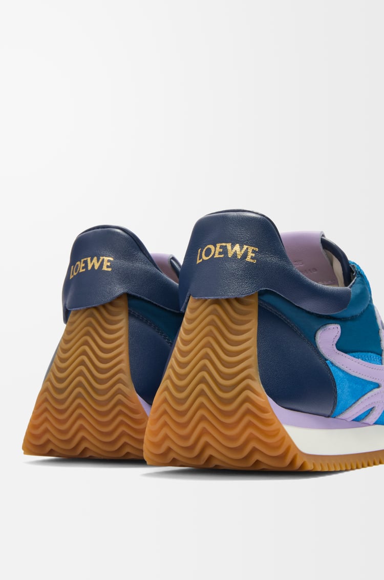 LOEWE Flow Runner 2.0 in nylon and suede Gradient Blue/Lilac