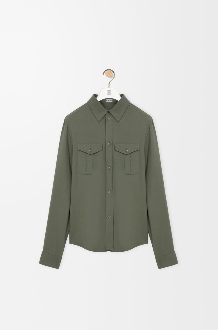 LOEWE Shirt in viscose blend Khaki Green