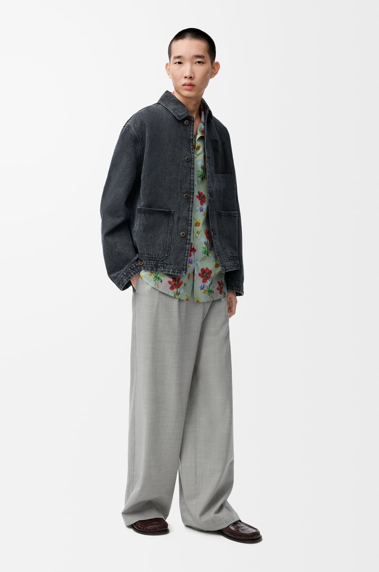 LOEWE Veste utilitaire en denim Noir