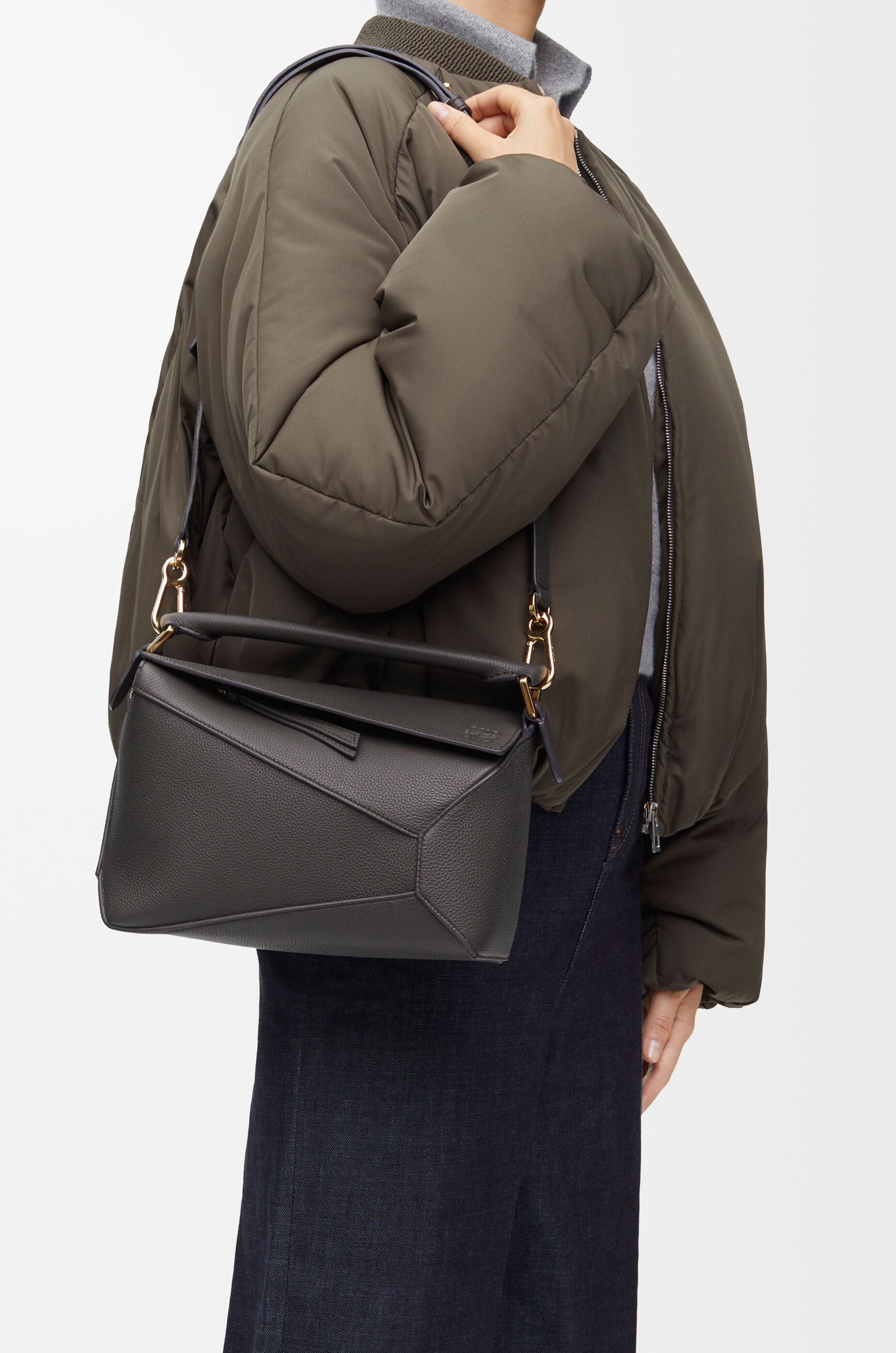 パズルバッグ スモール(ソフトグレインカーフ) グレー - LOEWE パズルバッグ スモール(ソフトグレインカーフ) グレー - LOEWE