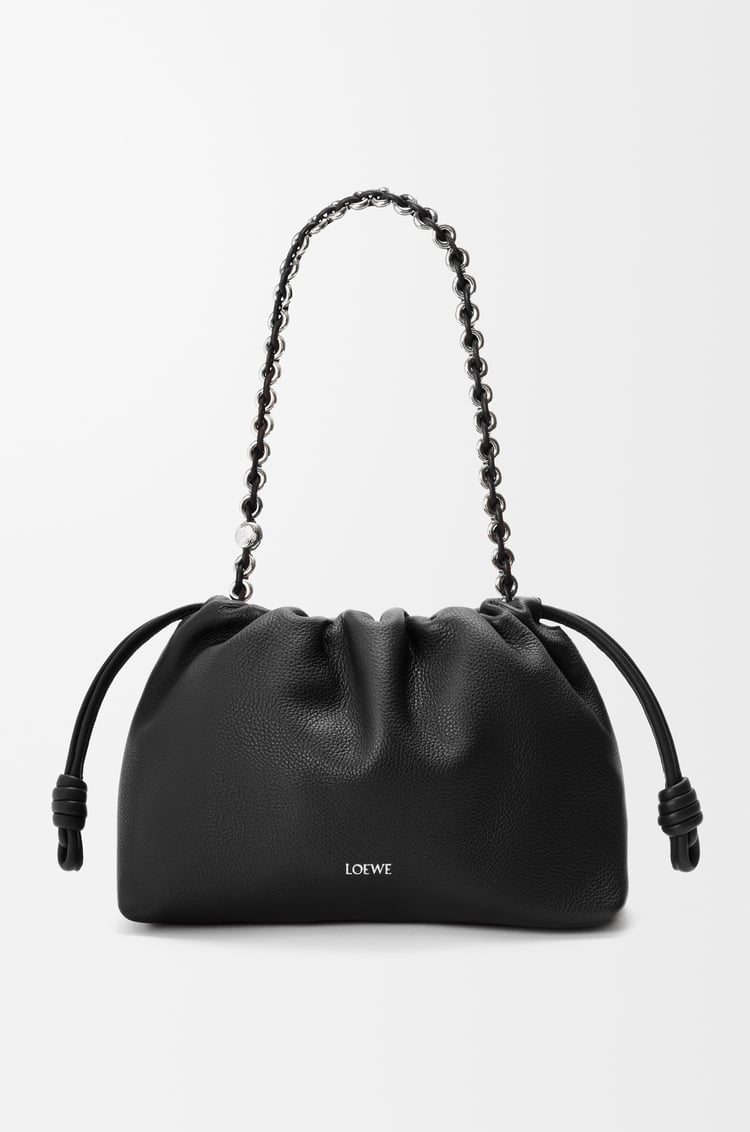 LOEWE Medium Flamenco purse in fine grained calfskin Black