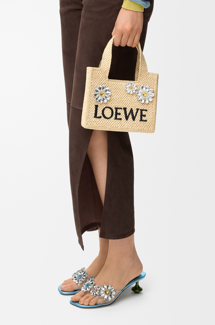 LOEWE Bolso LOEWE Font tote mini en rafia Natural