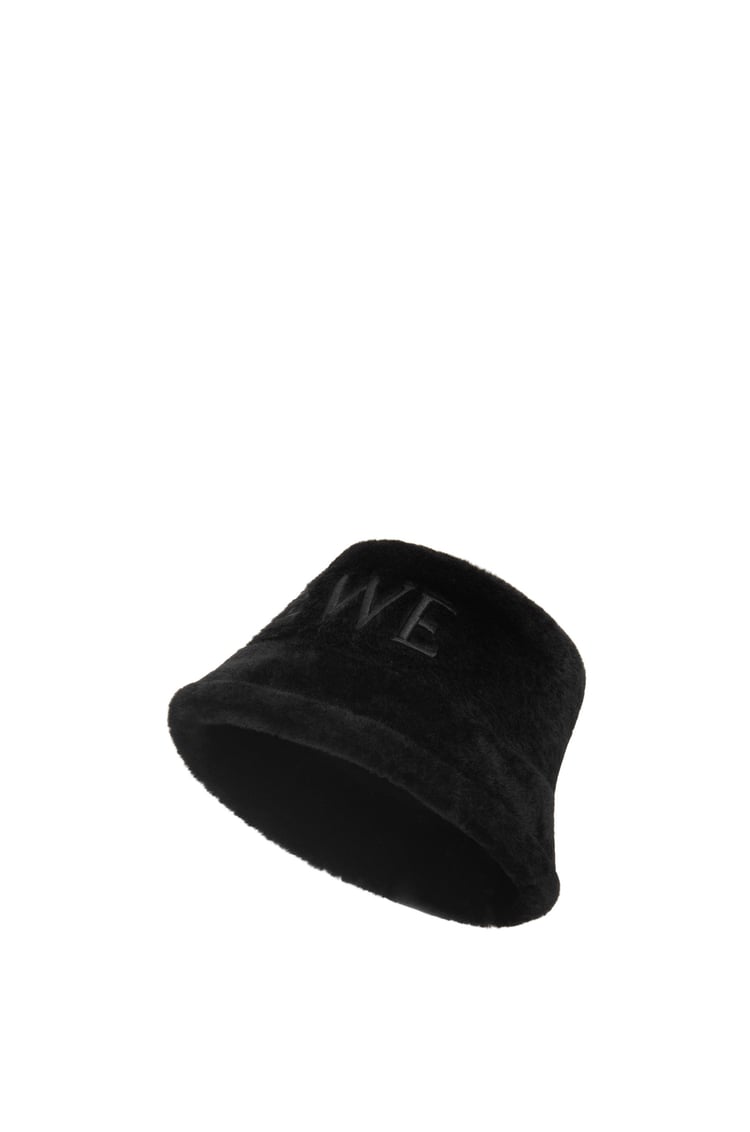 LOEWE Sombrero de pescador Loewe en lana de oveja Negro