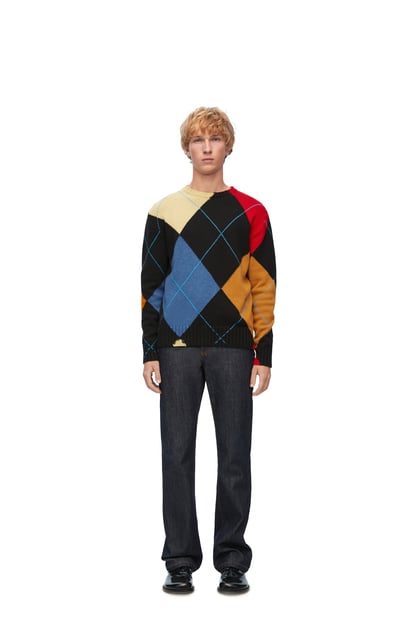 LOEWE Argyle sweater in cashmere Black/Multicolor plp_rd