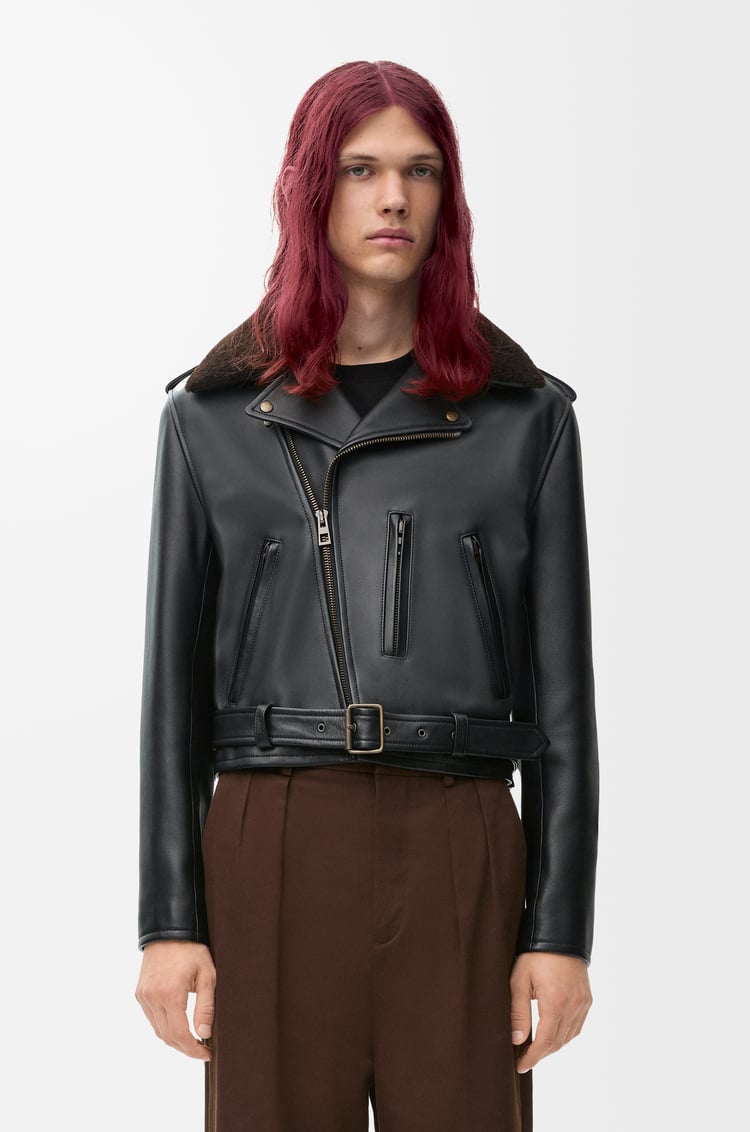 LOEWE Biker jacket in nappa lambskin Black