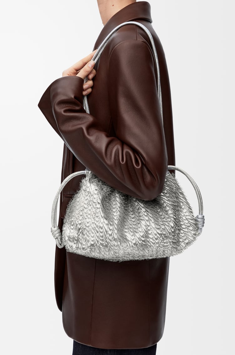 LOEWE Flamenco Purse in nappa calfskin Silver