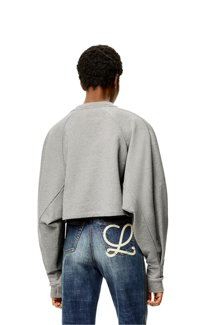 LOEWE Anagram cropped sweatshirt in cotton Grey Melange