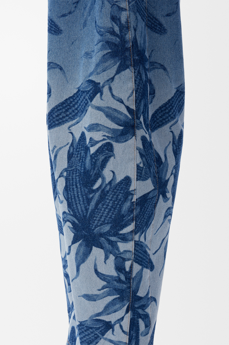 LOEWE Jeans Barrel in denim Blu Denim