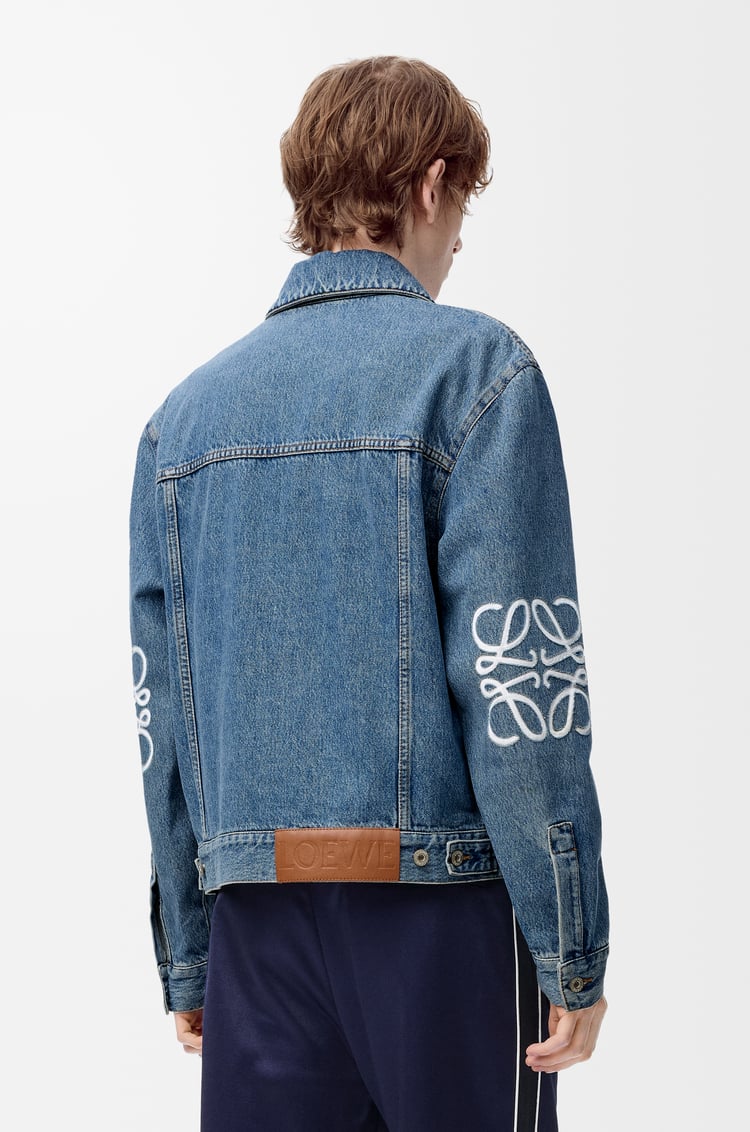 LOEWE Anagram jacket in denim Mid Blue Denim