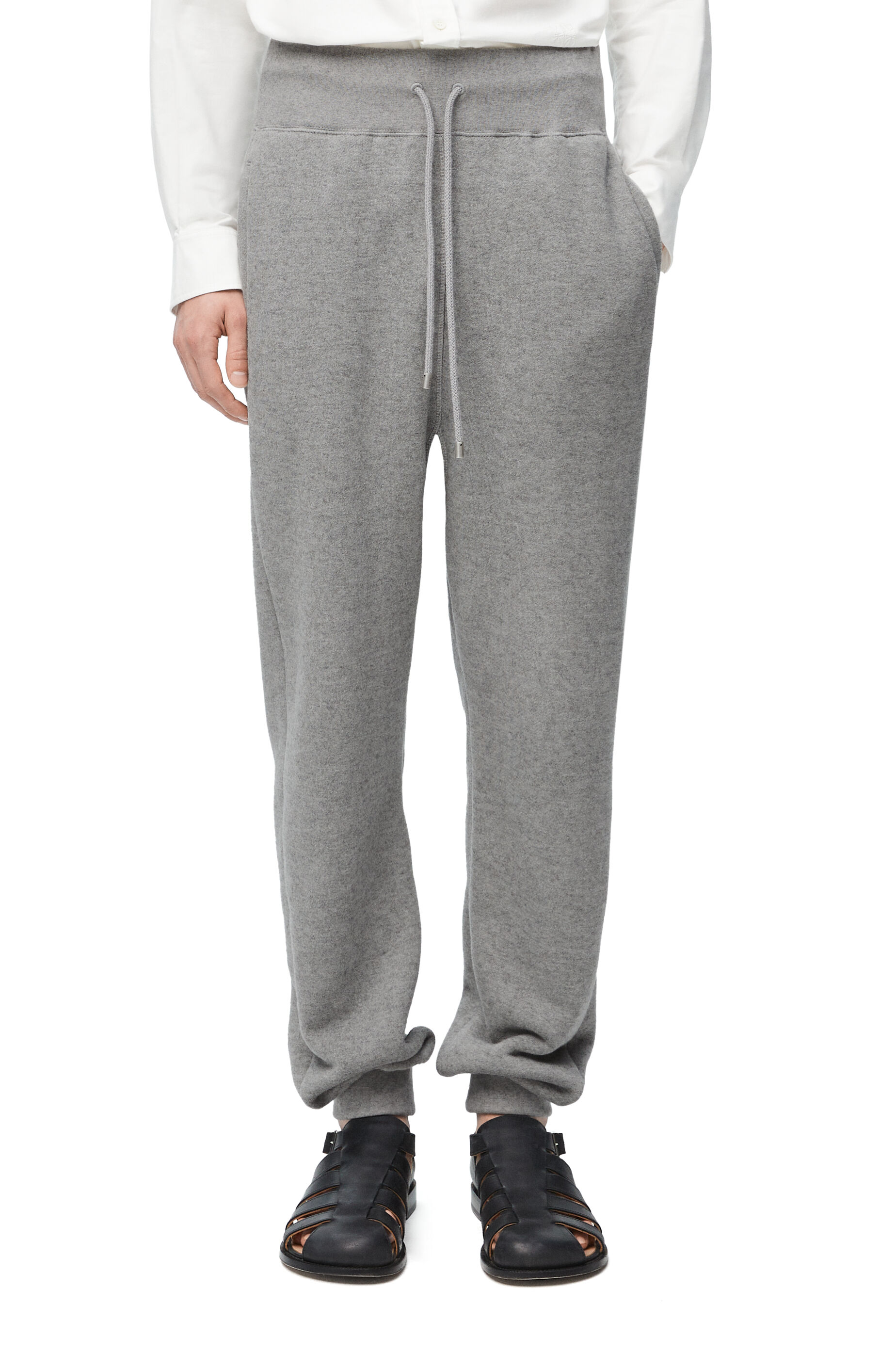 Sweatpants in cotton and cashmere Lead Grey LOEWE