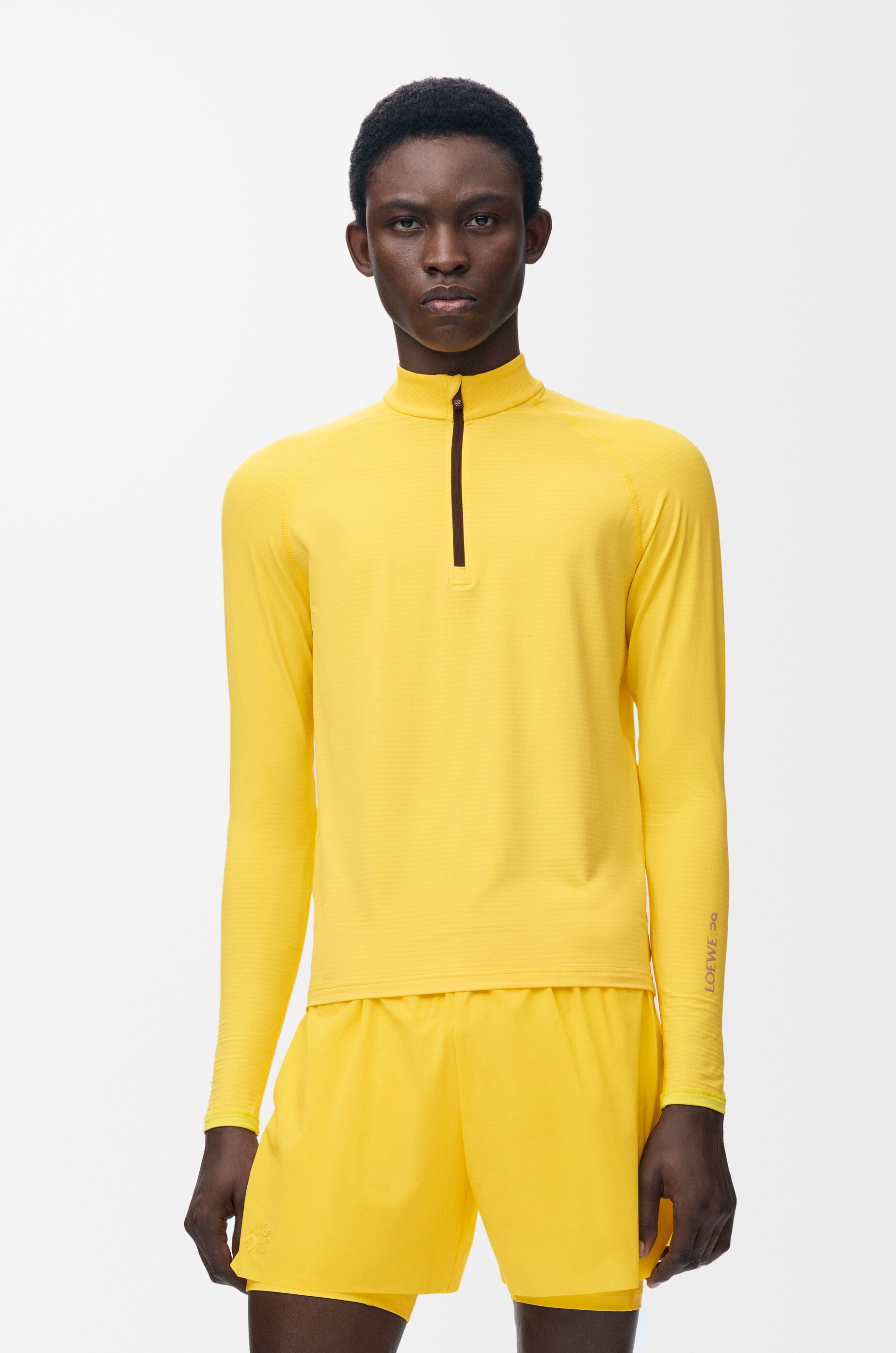 LOEWE Mock neck top in technical knit Yellow
