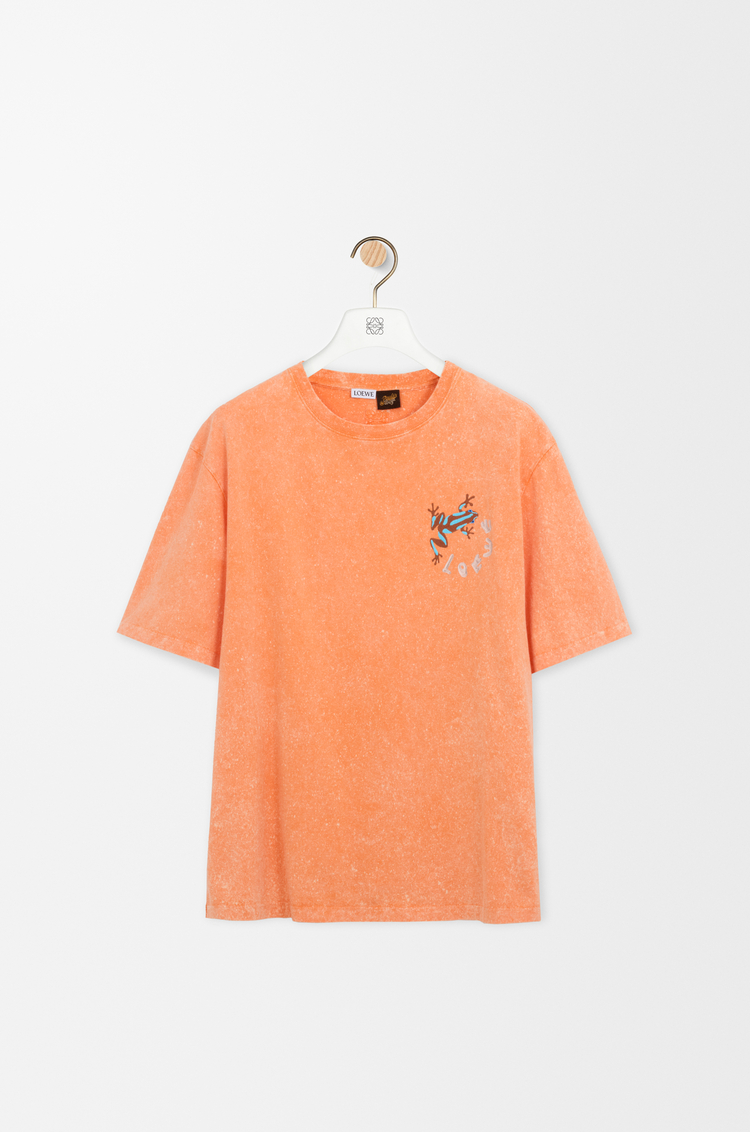 LOEWE Loose fit T-shirt in cotton Washed Orange