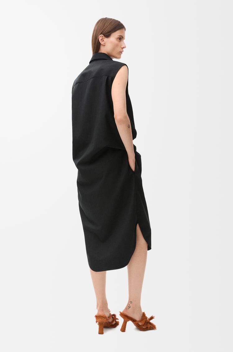 LOEWE ベルテッド ドレス（ウール） ブラック