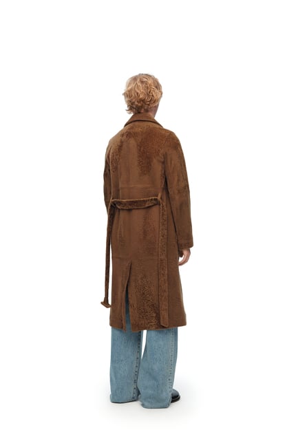 LOEWE Manteau en peau lainée SUCRE ROUX CLAIR plp_rd