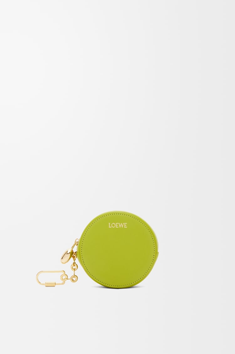 LOEWE Pebble cookie key holder in shiny nappa calfskin Meadow Green