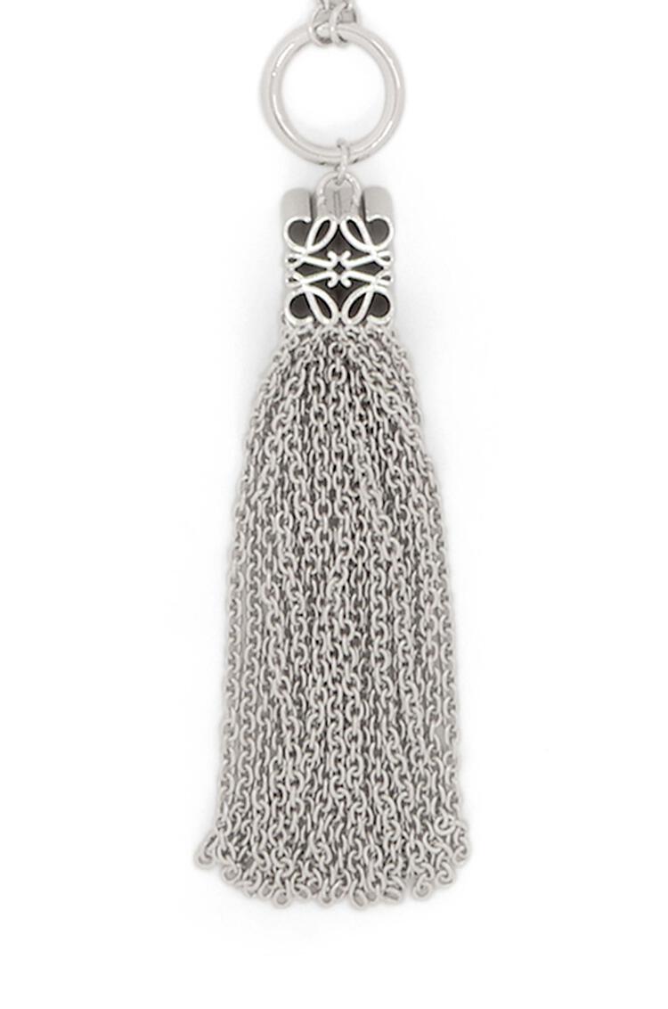 LOEWE Anagram fringe necklace in sterling silver Silver