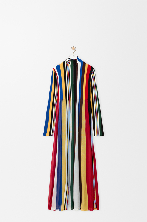 LOEWE Dress in stretch viscose blend Red/Multicolour