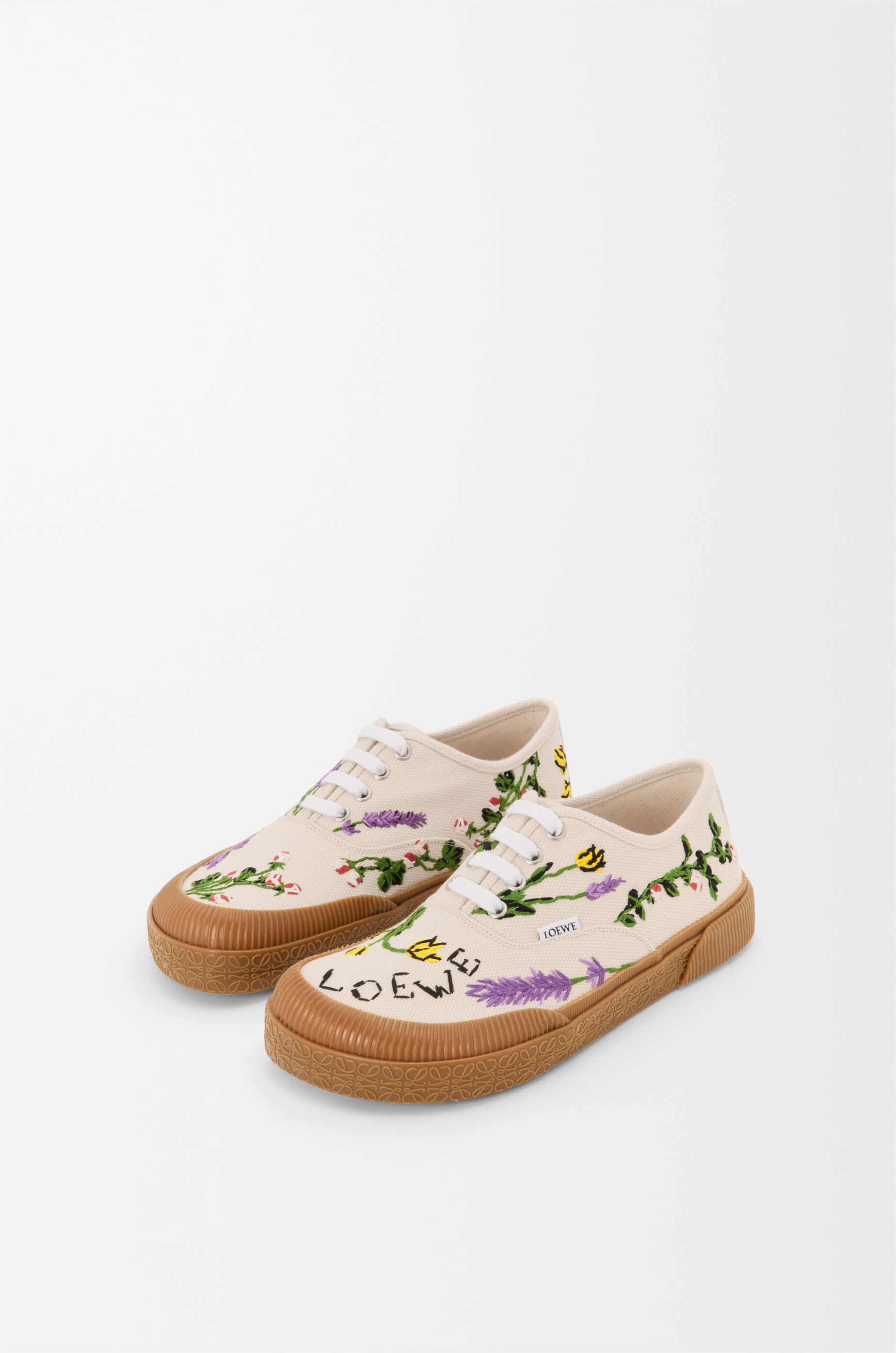 Terra Vulca sneaker in embroidered canvas Beige - LOEWE