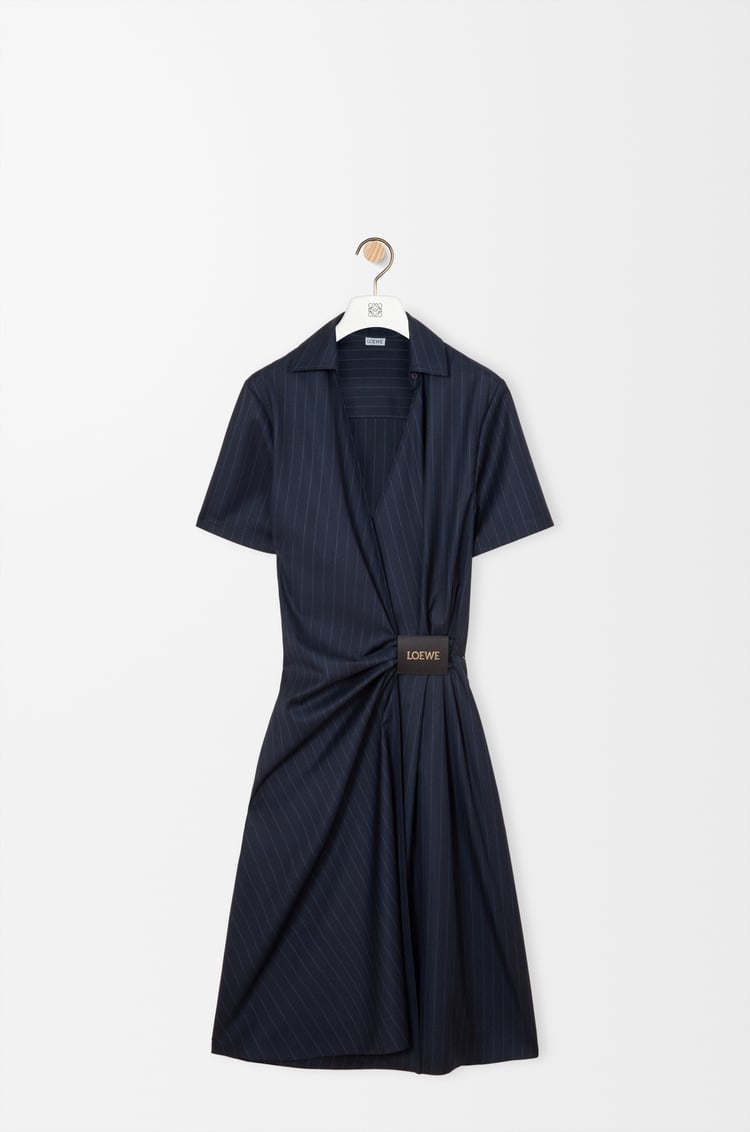 LOEWE Dress in wool Navy/Grey