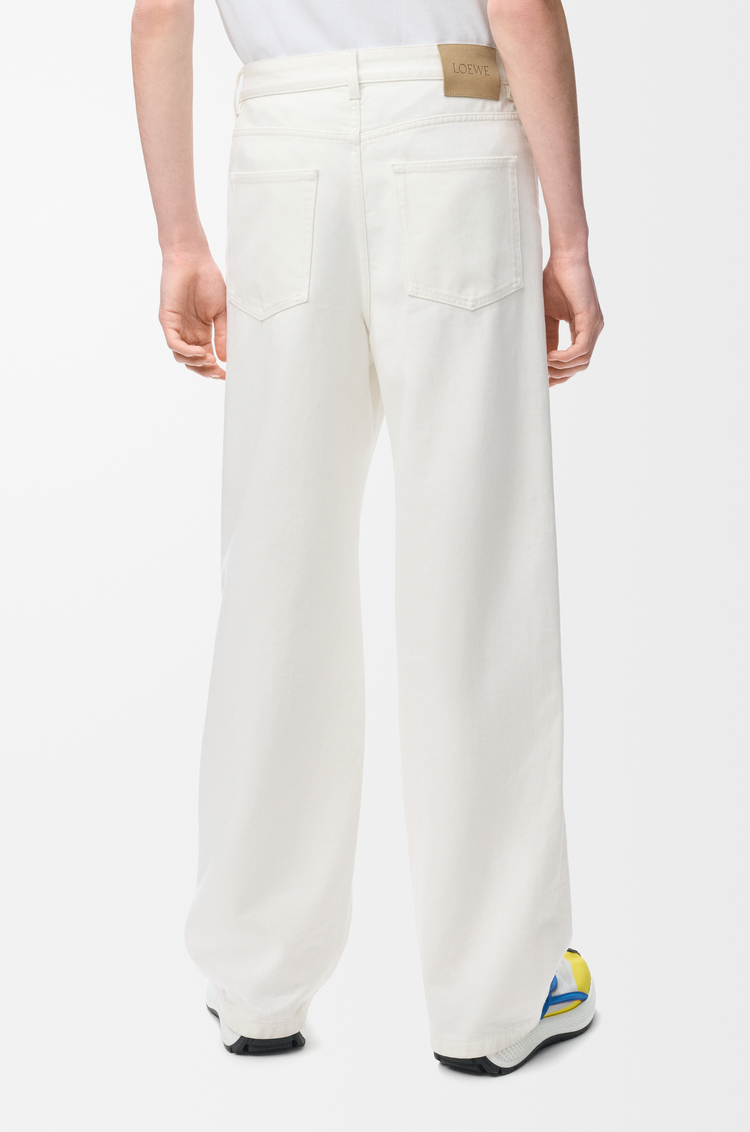 LOEWE Anagram Baggy Jeans aus Denim Weiß
