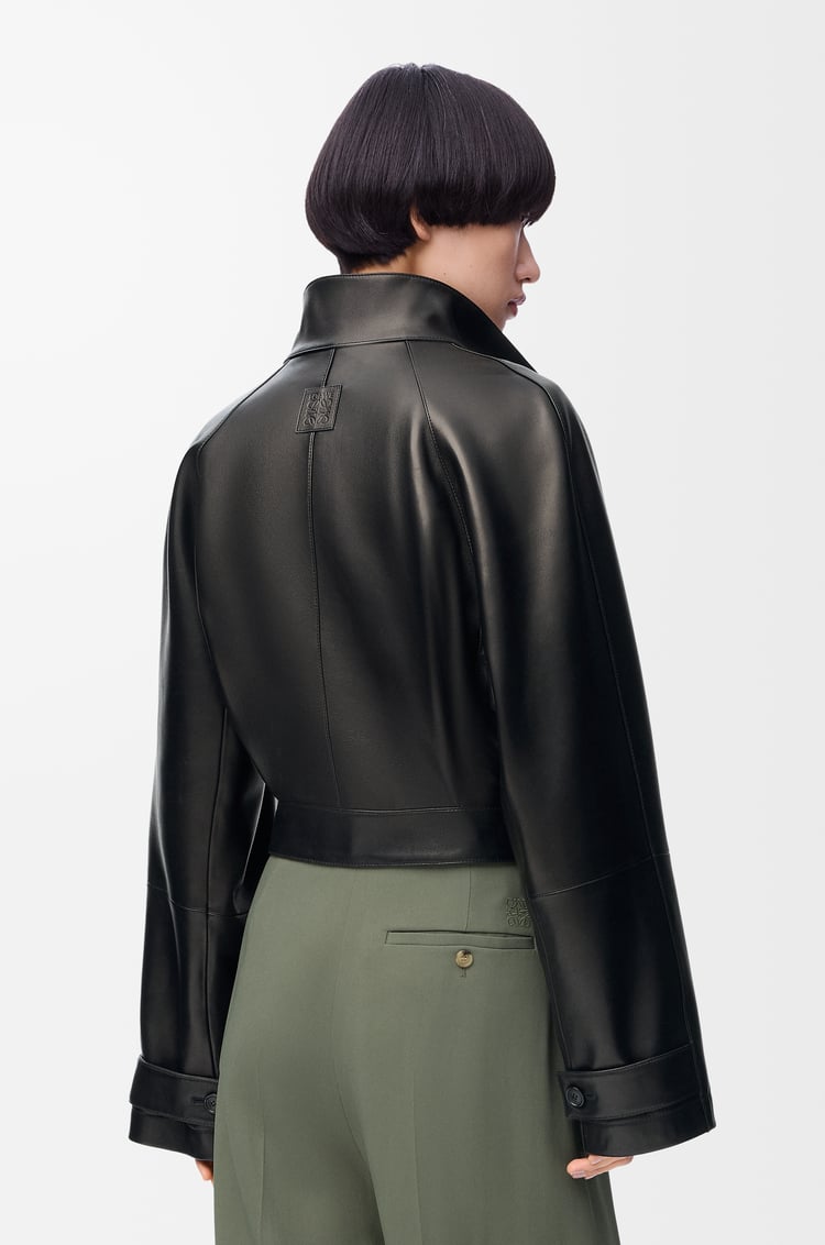 LOEWE Short trench in nappa lambskin Black