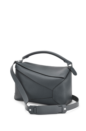 LOEWE Large Puzzle Edge bag in grained calfskin Anthracite plp_rd