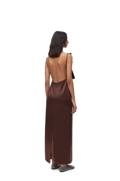 LOEWE Pin dress in silk Chocolate plp_rd