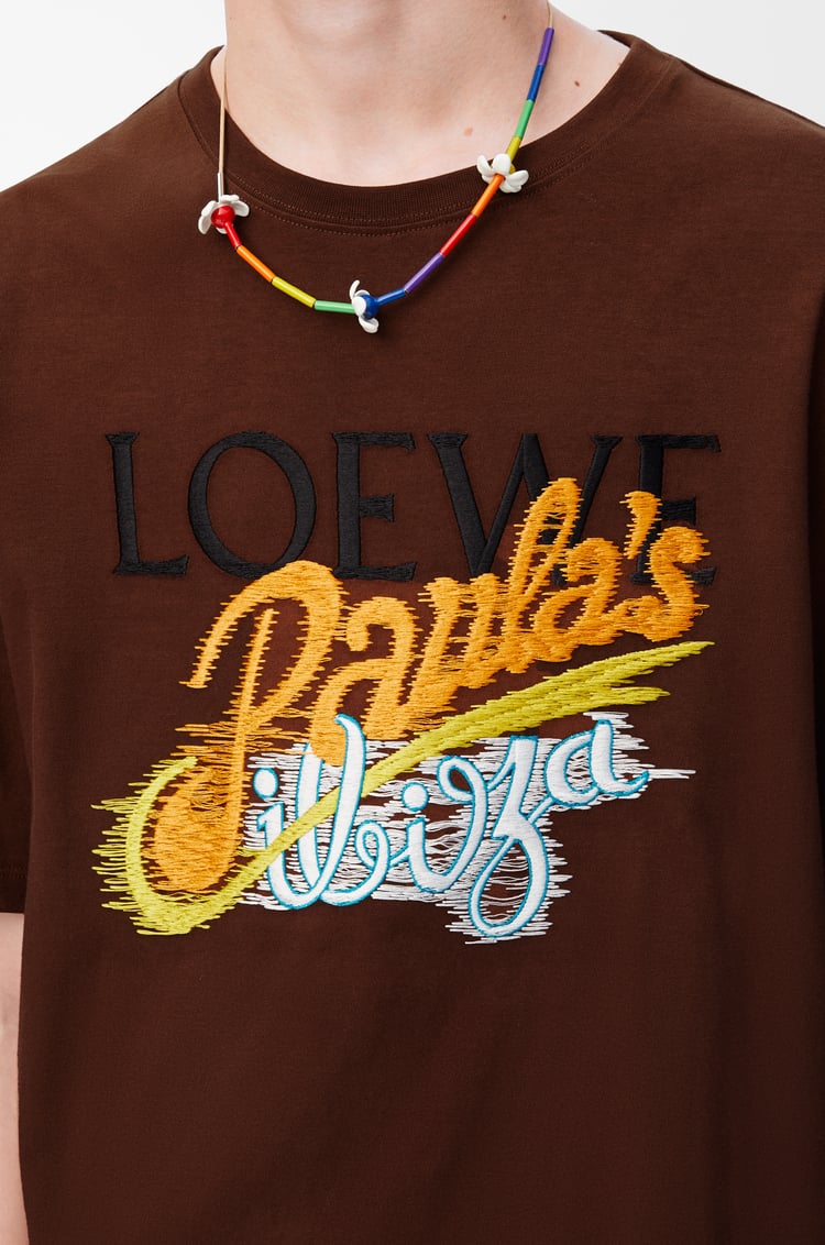LOEWE Loose fit T-shirt in cotton Brown/Multicolor