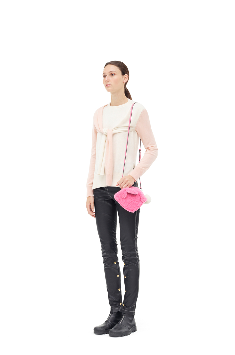 LOEWE SHOULDER SLEEVE SWEATER Pink/Beige