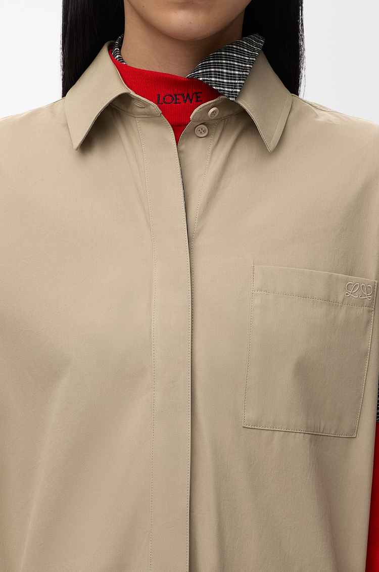 LOEWE Dress in cotton and silk Beige