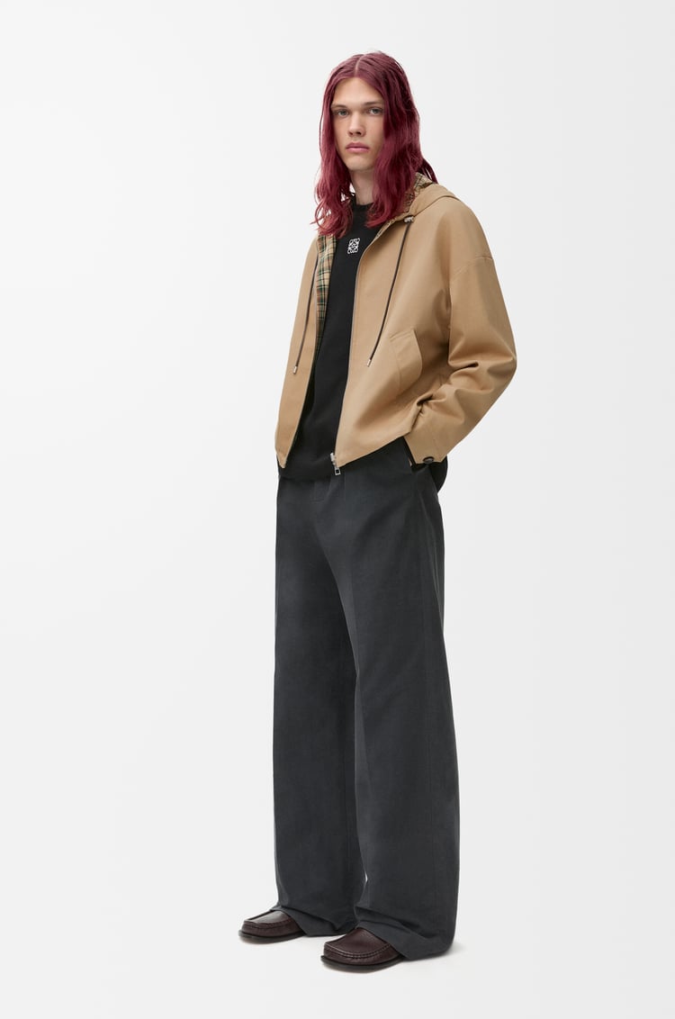 LOEWE Reversible jacket in cotton and silk Beige