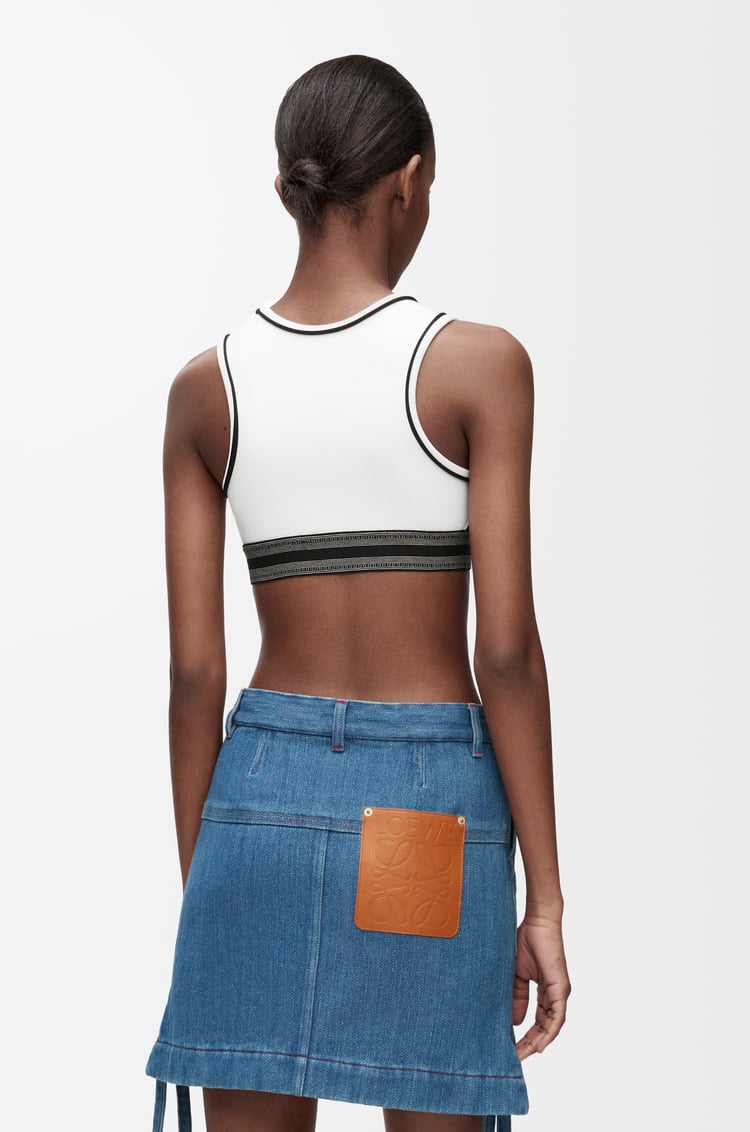 LOEWE Cropped tank top in viscose White